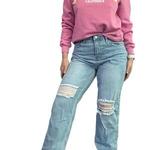 Fashion Nova Light Blue Straight Leg Jeans